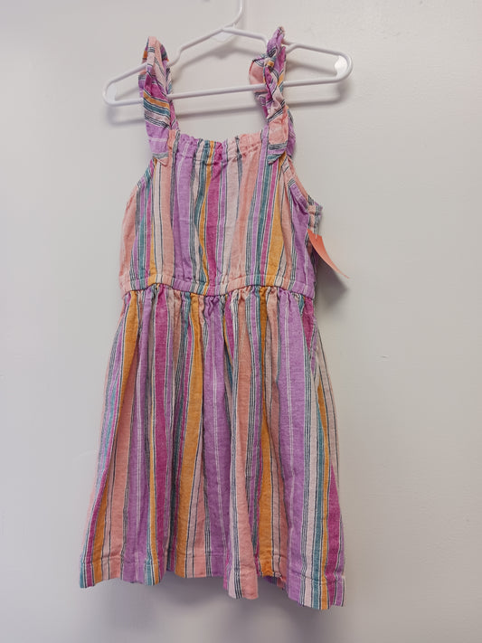 pink/purple Carters Striped Tank Dress, 4T G