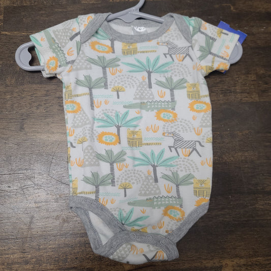 white baby kiss animal onesie, 3M B