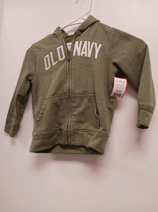 Green Old Navy Zippered Jacket, 3T B