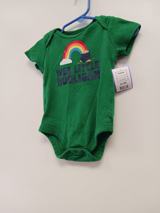 Green Wee Little Hooligan Way To Celebrate Onesie, 6M B