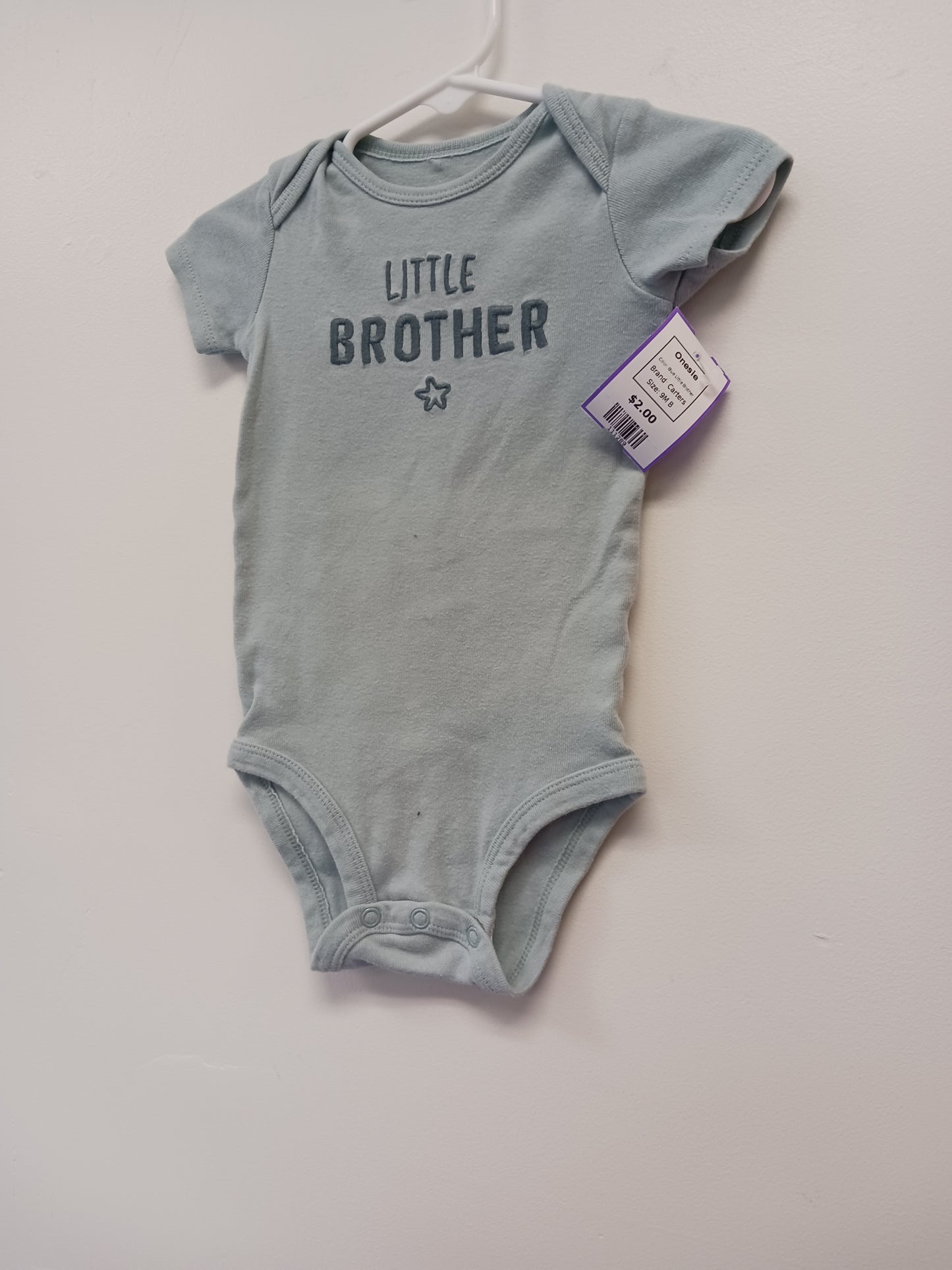 Blue Little Brother Carters Onesie, 9M B
