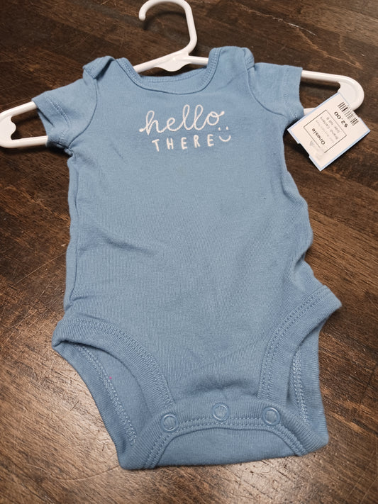 Blue Hello There Carters Onesie, NB B