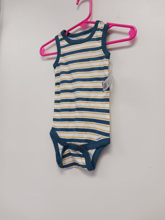 Blue/White/Yellow Gerber Tank Top Onesie, NB B