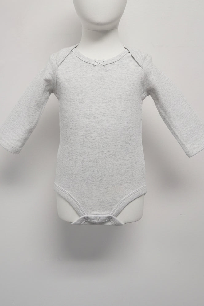 Grey Carters Longsleeve Onesie, 6M G