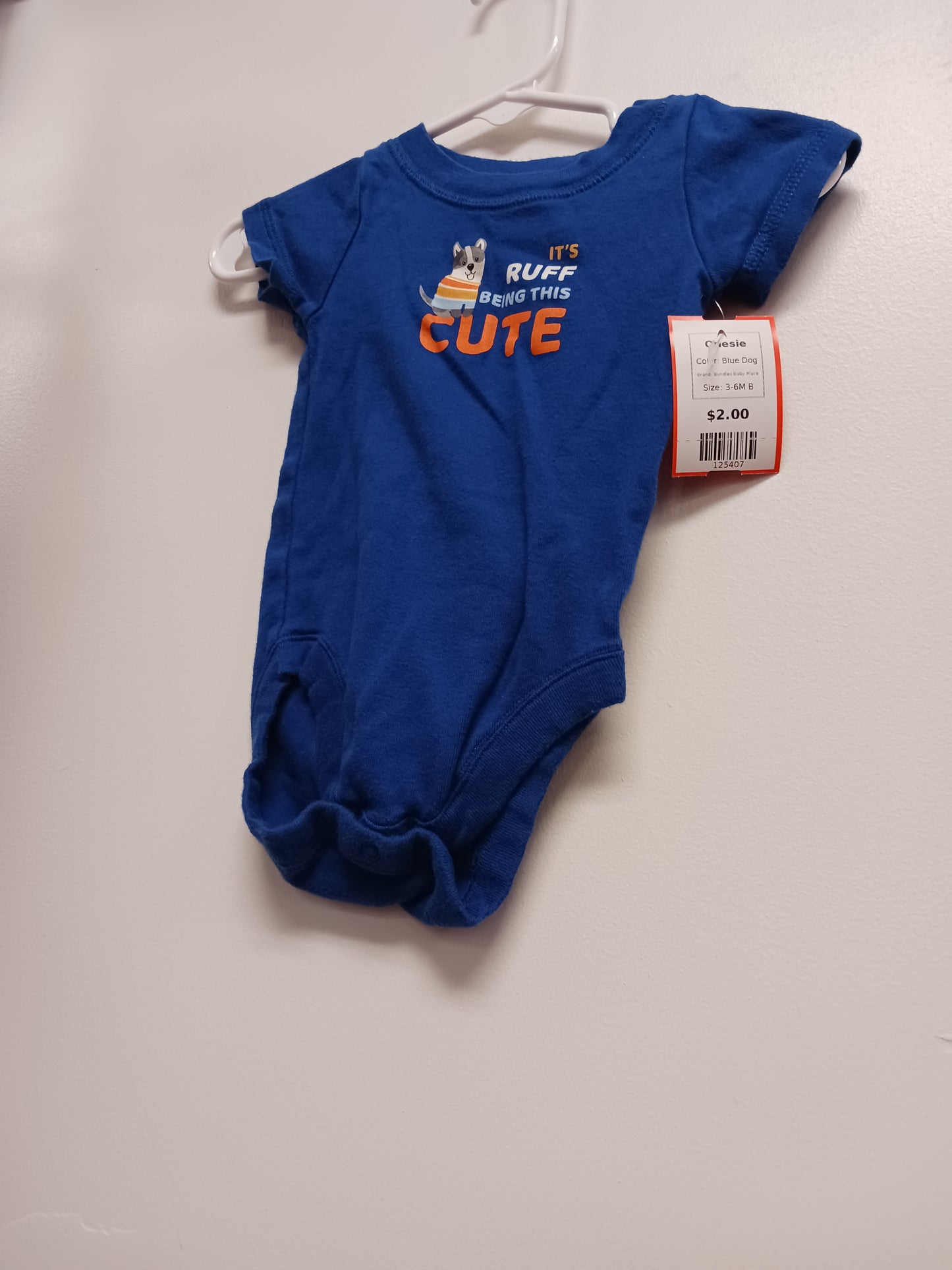 Blue Dog Bundles Baby Place Onesie, 3-6M B