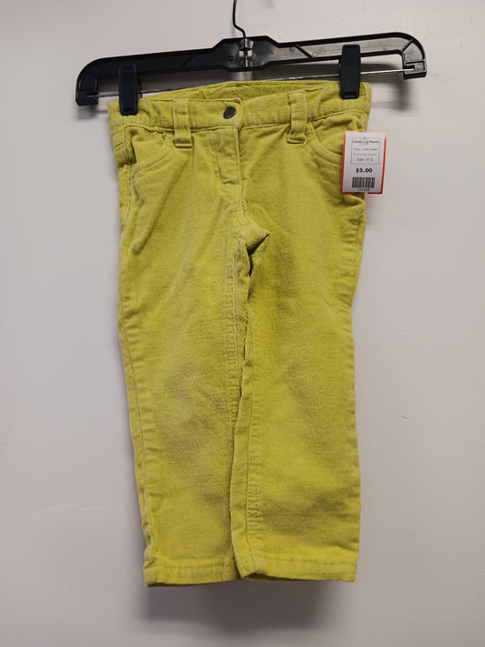 Lime Green Hanna Andersson Corduroy Pants, 3T G