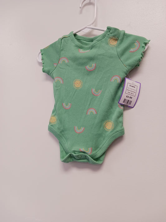 Green Rainbow Garanimals Onesie, NB G