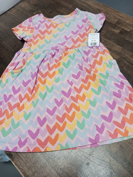 multi Wonder Nation Heart Dress, 4T G