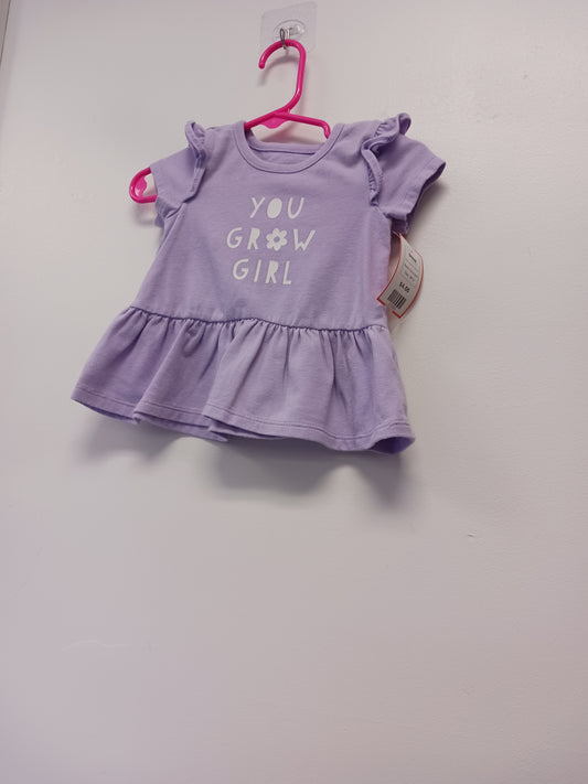 Purple You Grow Girl Cat & Jack Dress, 3M G