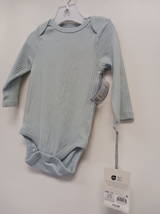 Blue Cloud Island Longsleeve Onesie, 3M B