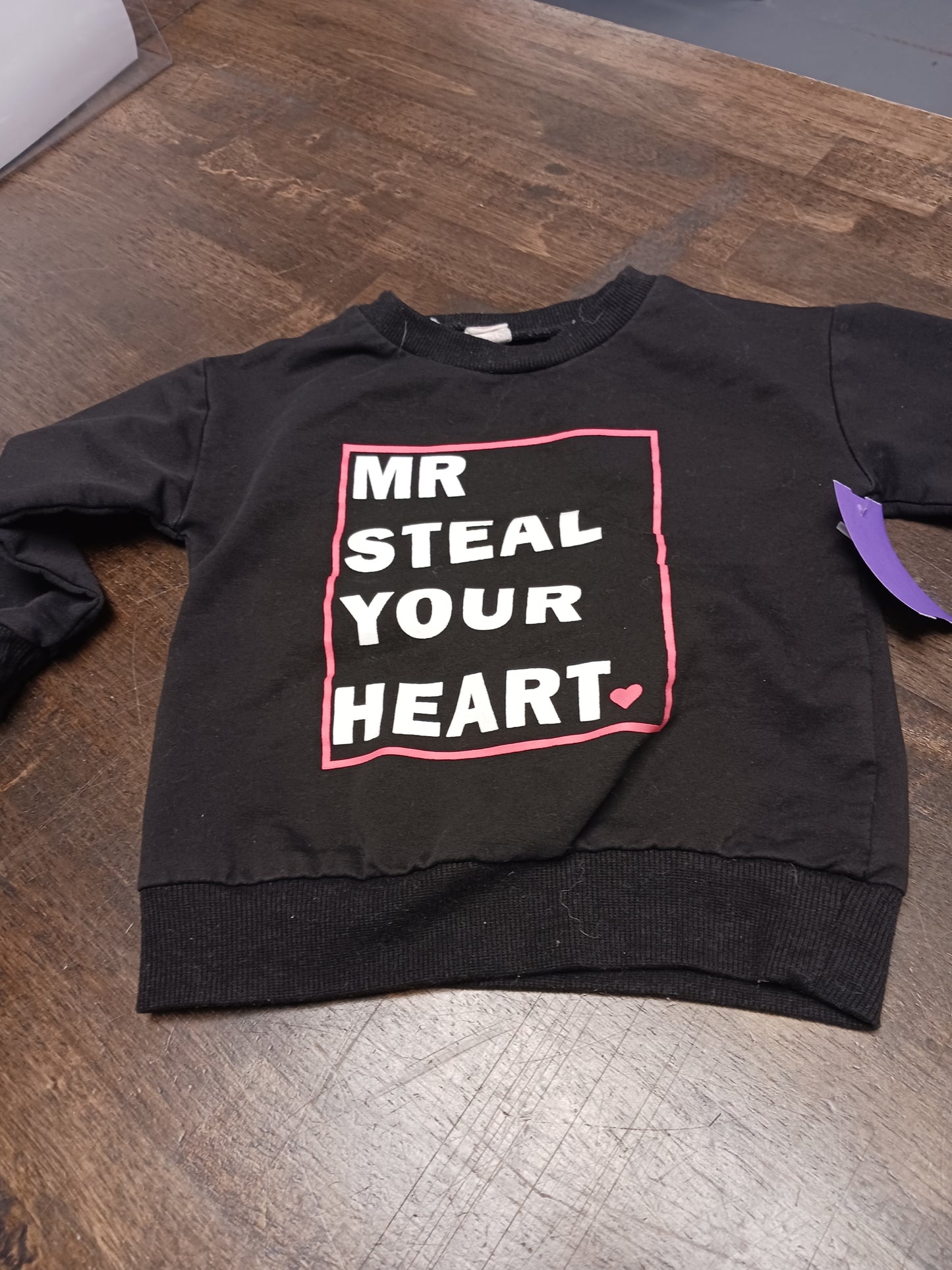 Black Mr Steal Your Heart Boutique Longsleeve Shirt, 18M B