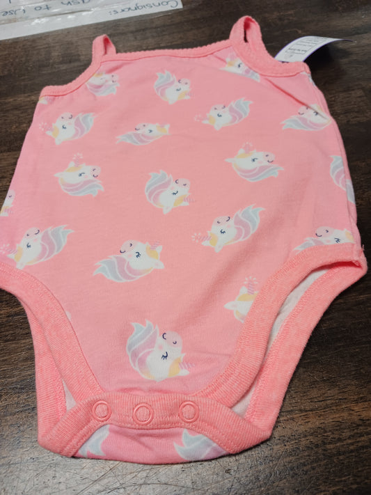 Pink Unicorn Garanimals Tank Top Onesie, 6M G