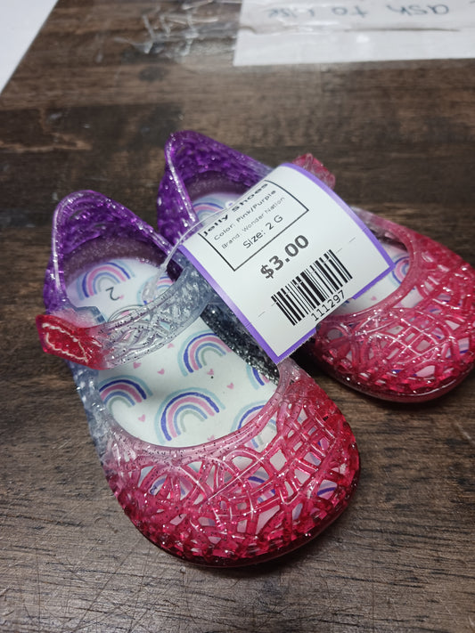 Pink/Purple Wonder Nation Jelly Shoes, 2 G