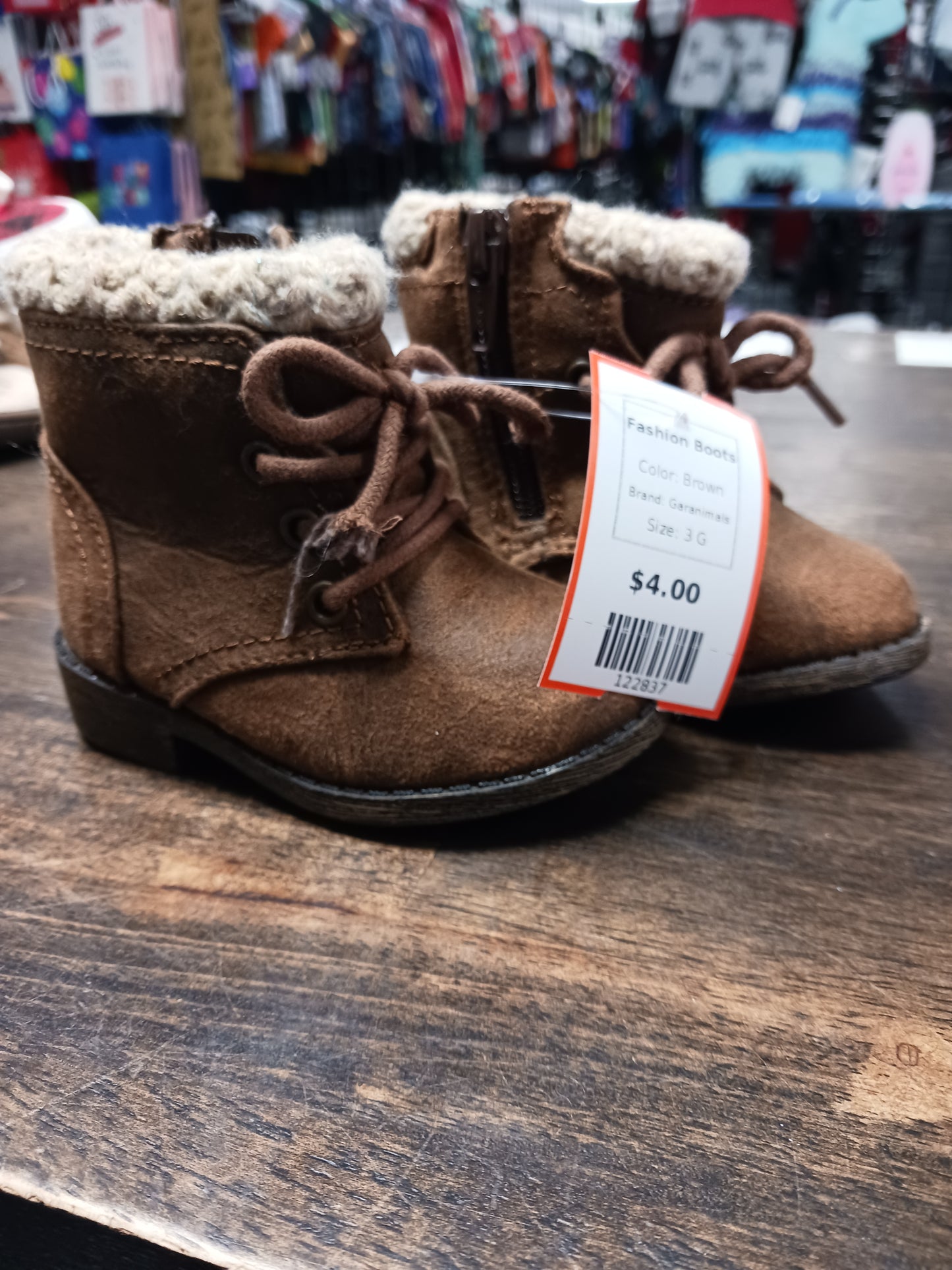 Brown Garanimals Fashion Boots, 3 G