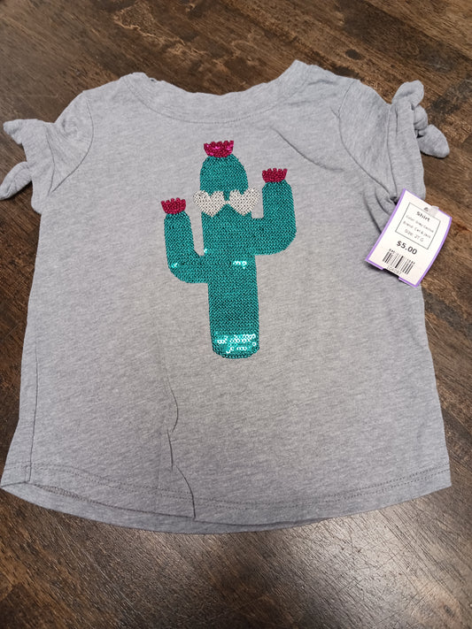 Grey Cactus Cat & Jack Shirt, 2T G