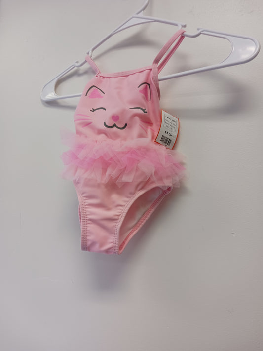 Pink Kitty Healthtex Swim Suit, 12M G
