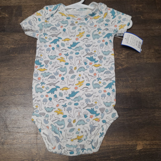 white carters dinosaur onesie, 9M B