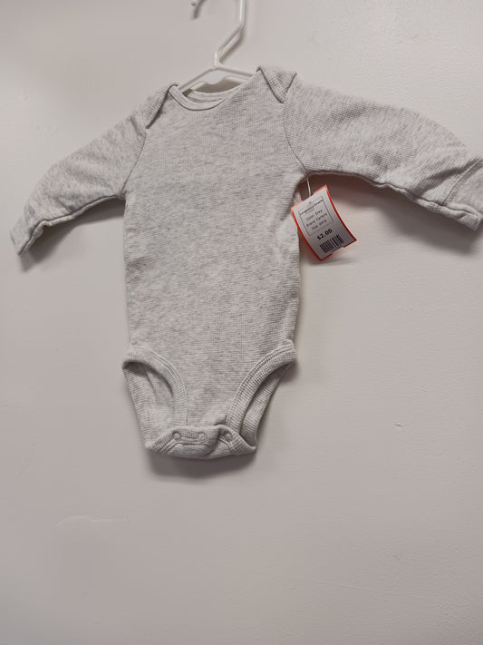 Grey Carters Longsleeve Onesie, 6M B