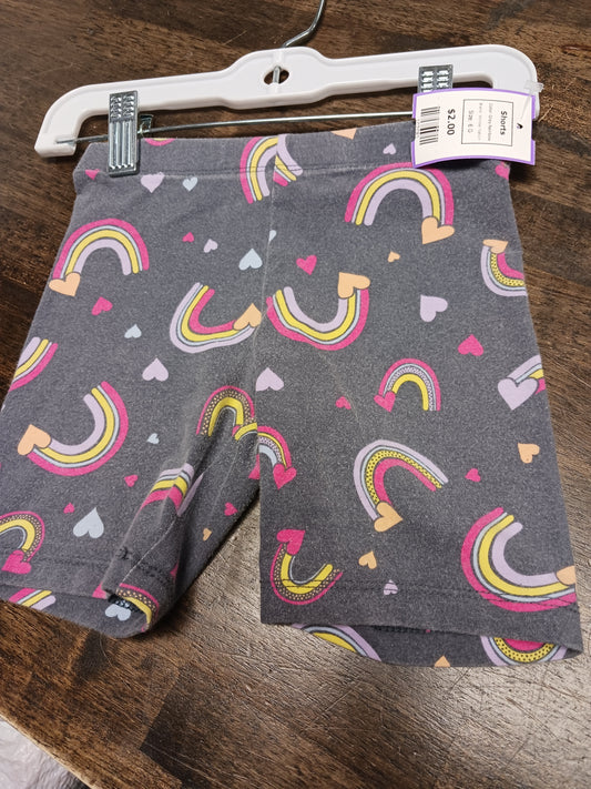 Grey Rainbow Wonder Nation Shorts, 6 G