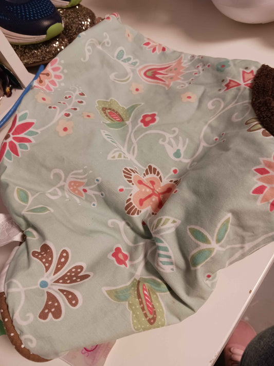 Blue/Brown Flower Boppy Pillow Cover