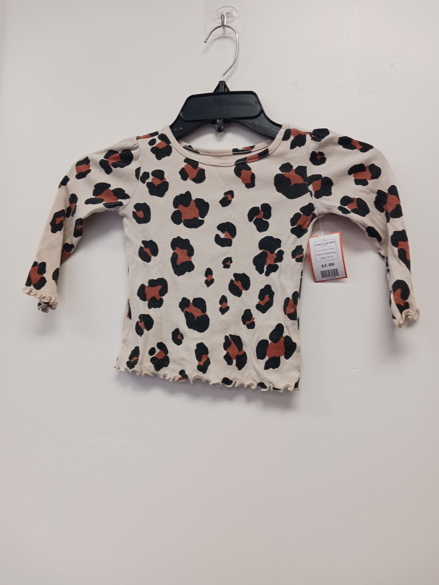 Tan/Black Cheetah Garanimals Longsleeve Shirt, 2T G