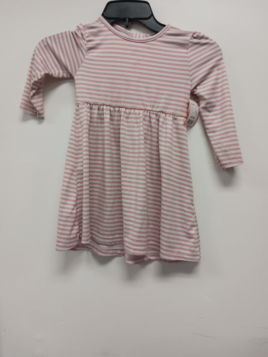 pink/white Members Mark Striped Dress, 3T G