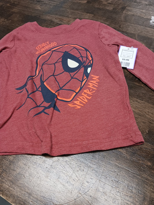 Red Spiderman Jumping Bean Longsleeve Shirt, 18M B