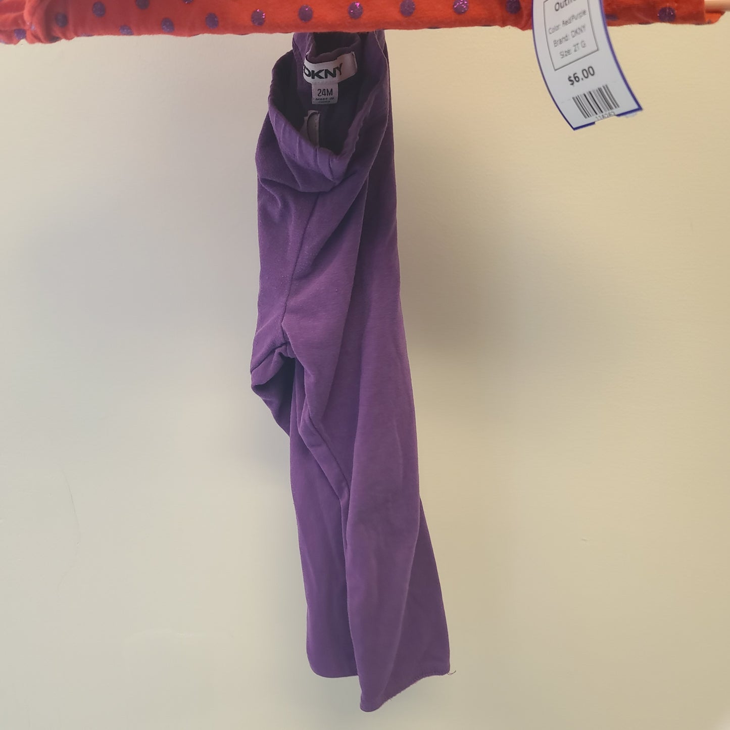 Red/Purple DKNY Outfit, 2T G
