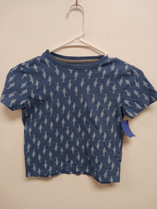 blue old navy shark shirt, 5T B