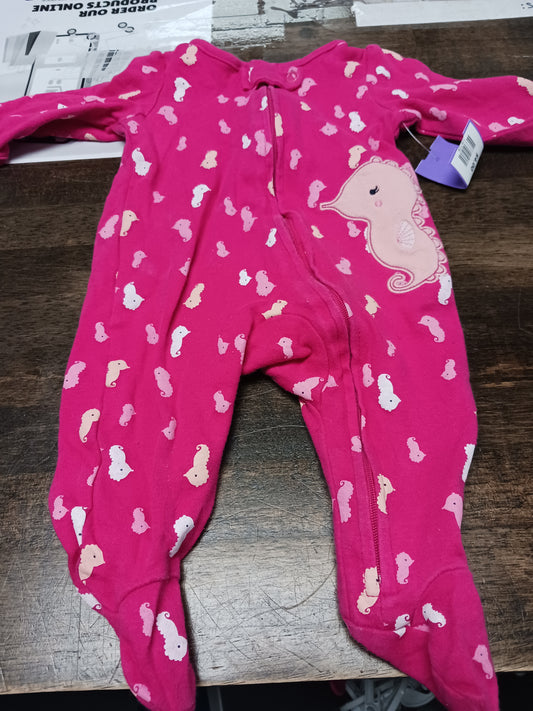pink Child of Mine Sea Horse Sleeper 0-3m, NB G