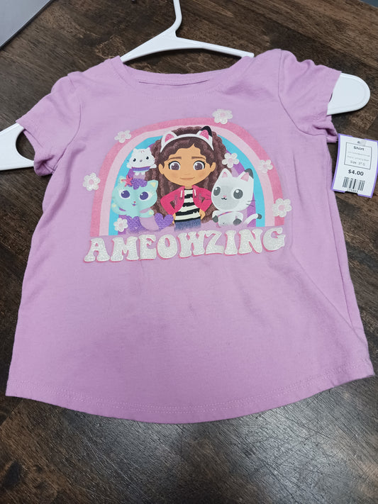 Purple Gabbys Dollhouse Jumping Bean Shirt, 3T G