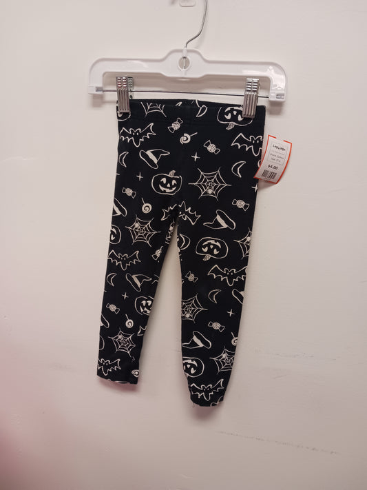 Black Halloween Carters Leggings, 2T G