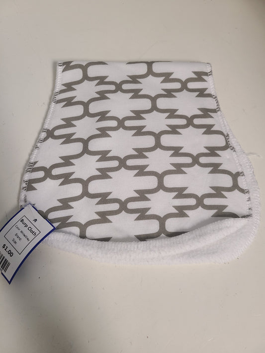 White/Grey  Burp Cloth