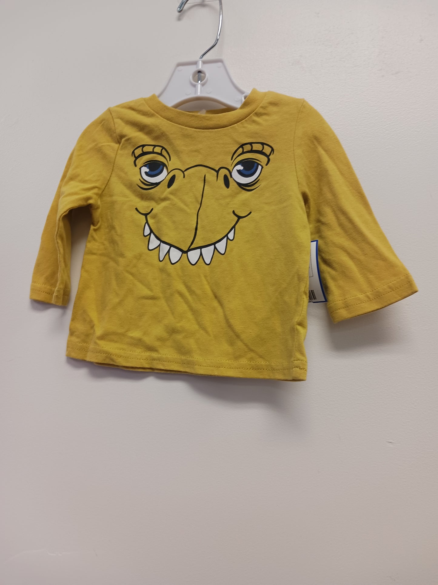 yellow Cutie Pie Long Sleeve Dino Shirt 6/9m, 6M B