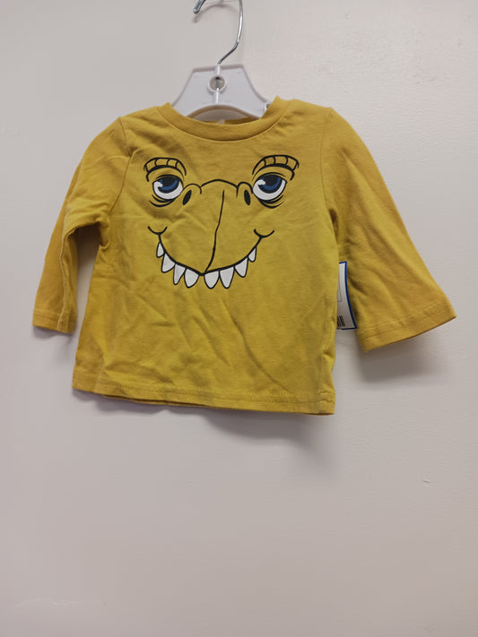 yellow Cutie Pie Long Sleeve Dino Shirt 6/9m, 6M B