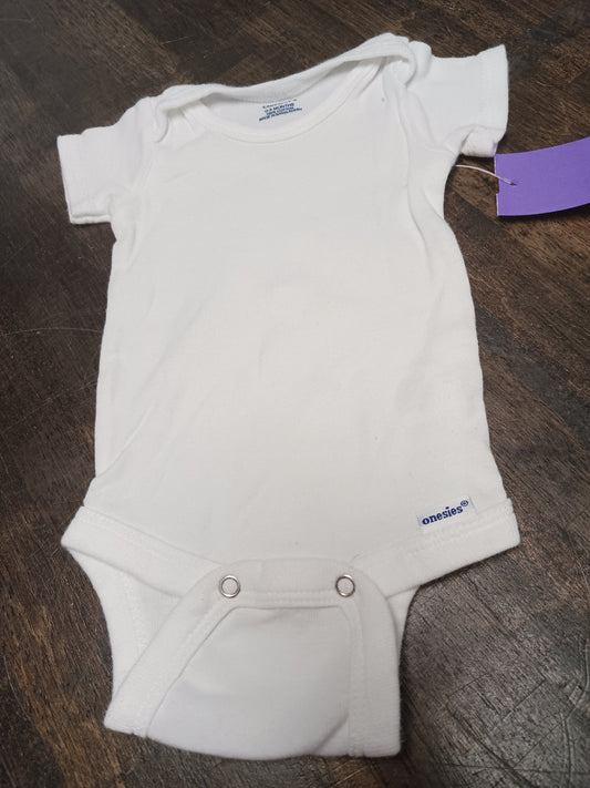 White Gerber Onesie, NB B