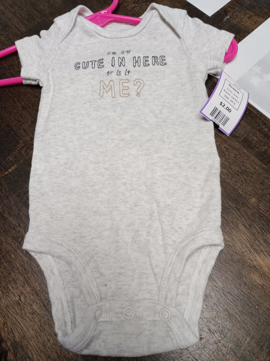 Grey Carters Onesie, 3M B