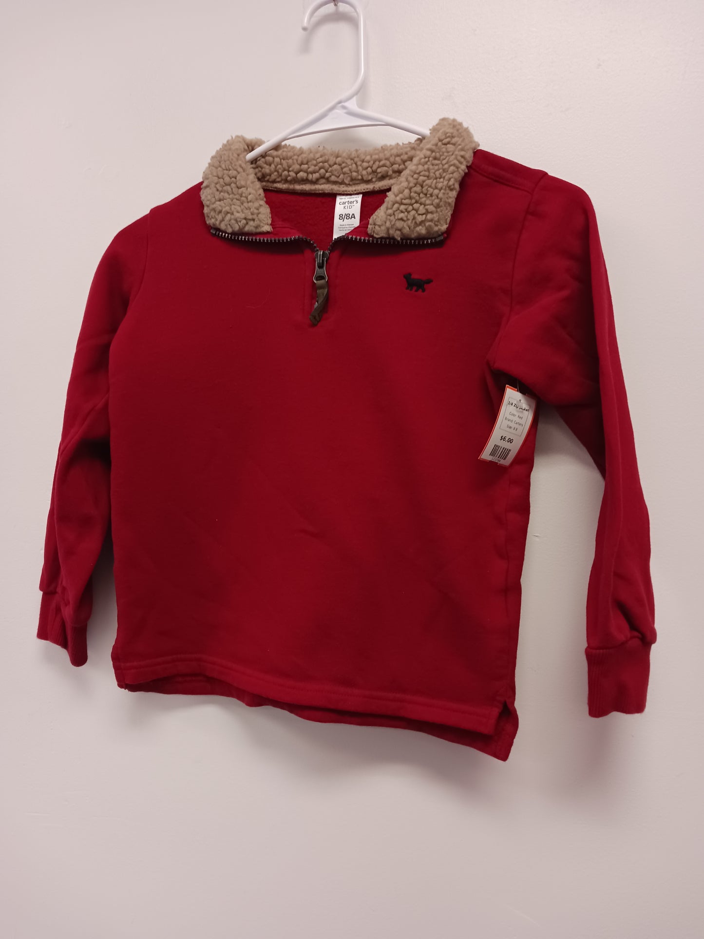 Red Carters 1/4 Zip Jacket, 8 B
