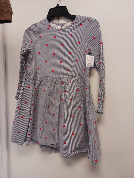 Navy/White Striped/Red Heart Tucker + Tate Dress, 8 G
