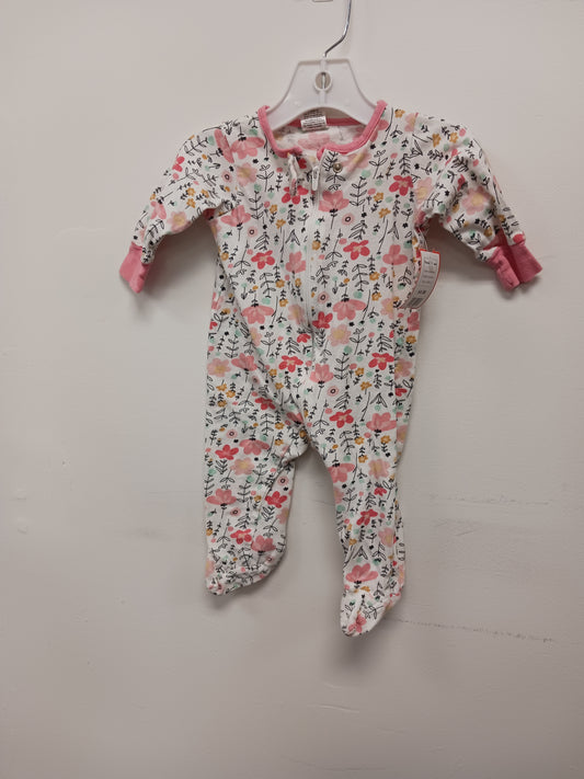pink/white Gerber Flower Sleeper, 3-6M G
