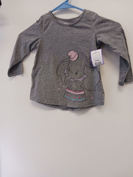 Grey Dumbo Jumping Bean Longsleeve Shirt, 2T G