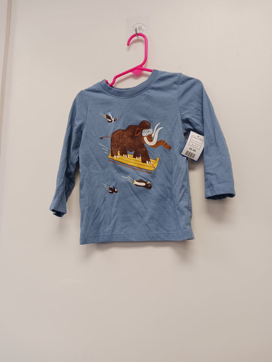 Blue Animal Cat & Jack Longsleeve Shirt, 2T B