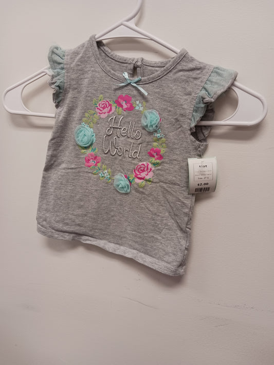 Grey Hello World Wonder Nation Shirt, 2T G