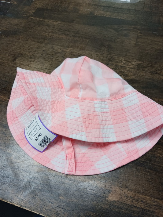 Pink/White Plaid Carters Sun Hat, 3M G