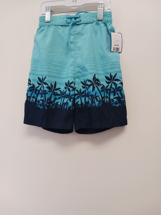 blue TKS Basics Palm Tree Swim Trunks, 4T B