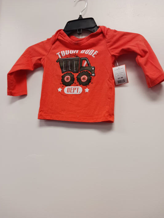 Orange Dump Truck Healthtex Longsleeve Shirt, 2T B