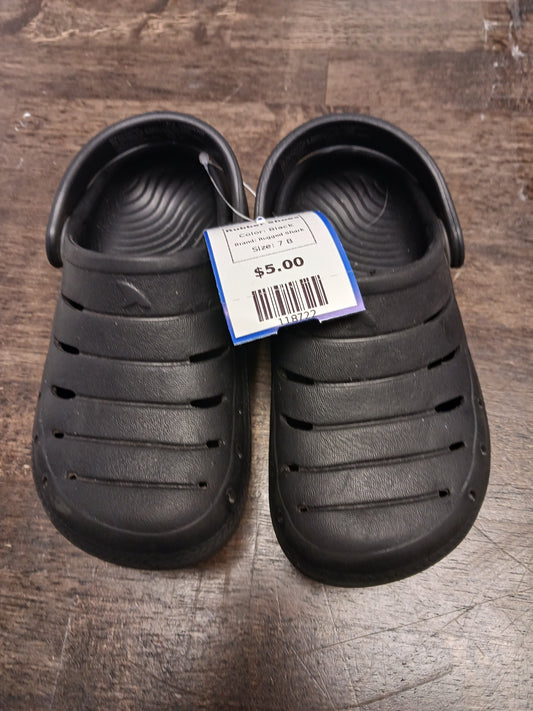 Black Rugged Shark Rubber Shoes, 7 B