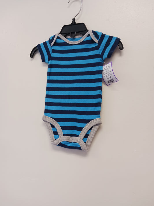 Navy/Blue Striped Carters Onesie, NB B
