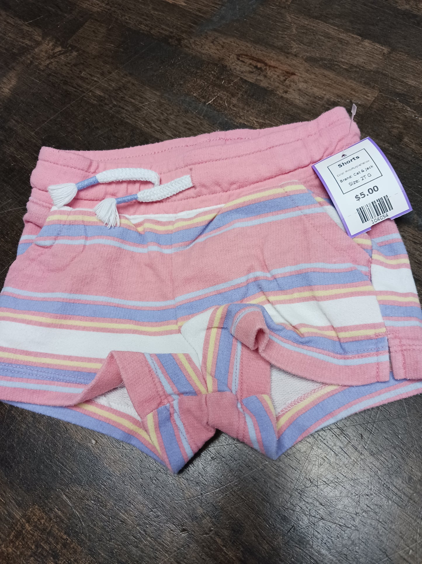 Pink/Purple/Yellow Cat & Jack Shorts, 2T G
