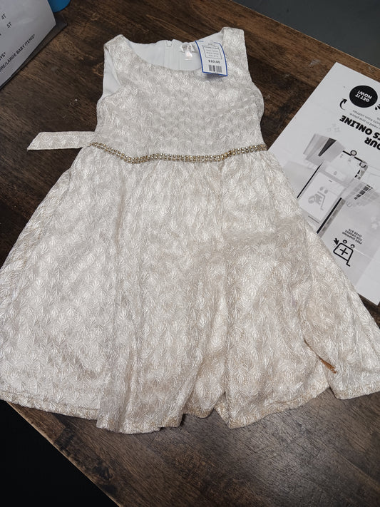 White Tahari Holiday Dress, 4T G